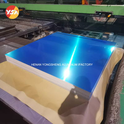 0.5 / 2.0 / 1.25 / 1.6 / 2.5mm 1050 5052 H14 H32 Temperatura de um lado Folha de alumínio PVC azul