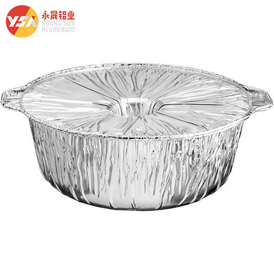 Pot de alumínio descartável com tampa de alumínio 255*91mm 2200ml 75oz