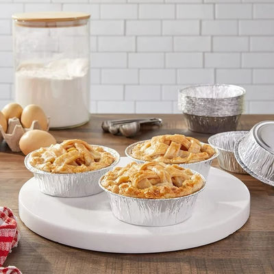 Caixas de tartarugas descartáveis Mini Tart Cups Apple Round Mold Tray Tins