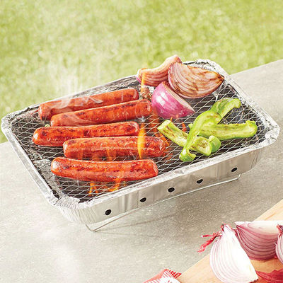 Outdoor Mini portátil Grill de carvão instantâneo de uma só vez Ferramenta de acampamento Picnic Grill