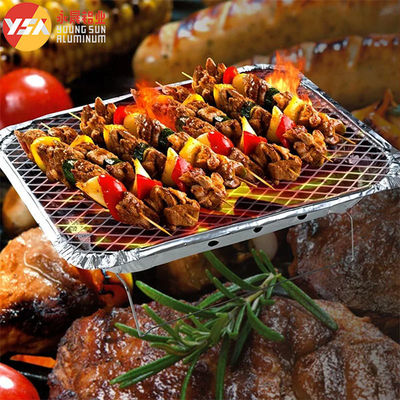 Grelha de alumínio Grelhas descartáveis Grill Pans Metal Mesh Stand de alumínio