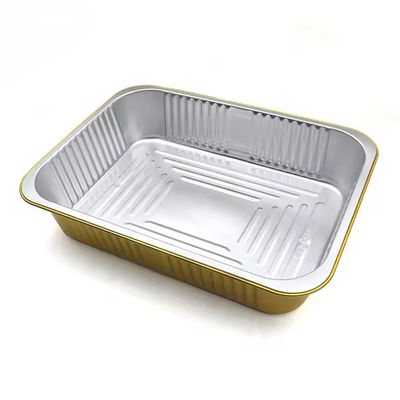 Containers de alimentos de folha de alumínio com tampa de plástico