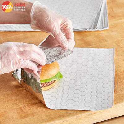 Folha de hambúrguer Hexagon Honeycomb papel laminado de alumínio folha de hambúrguer embalagem