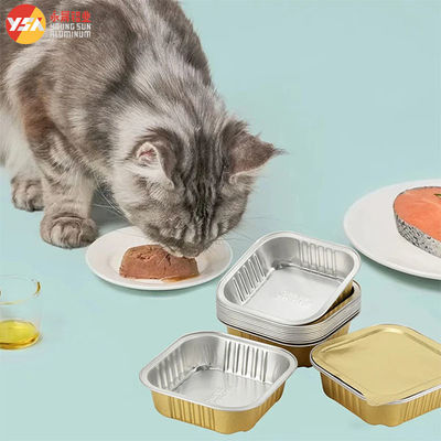 100 ml 240 ml 300 ml recipientes de alimento em folha de alumínio para animais de estimação tampas herméticas de alumínio