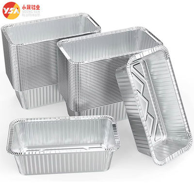 No 6A Folha de alumínio reciclável Mini Pan Pan 670ml bandeja de folha de alumínio descartável recipiente de alimentos de folha de alumínio com tampa de plástico