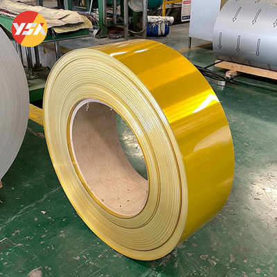 Gold color coated aluminum foil for aluminum foil lunch box, high temperature resistant, tear resistant, wear resistant 0.022 6.5mm