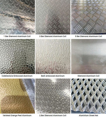 H112 barras Chequered de alumínio 4x8 Diamond Plate Embossed Aluminum Sheet de alumínio da placa 5